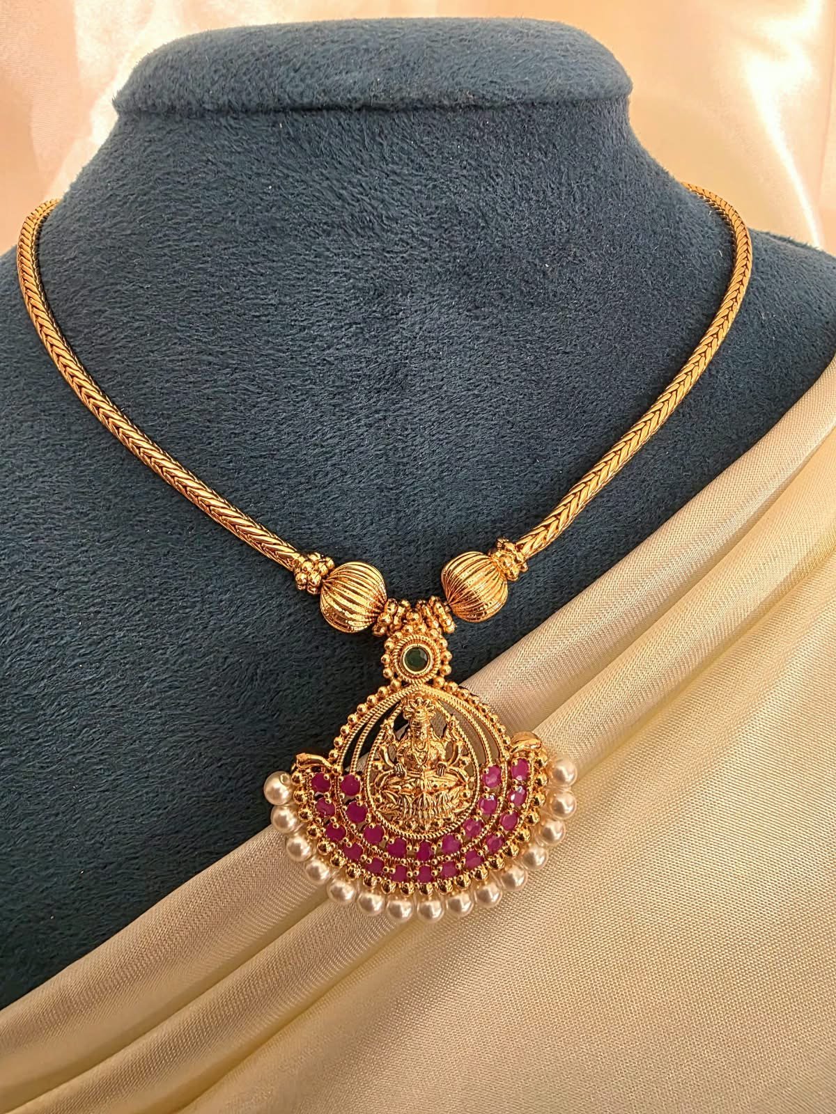 WhatsApp-Image-2026-09-17-at-19.48.14.jpeg Temple Goddess Lakshmi Gold-Polished Neckpiece - Image 1