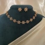 Classic South Indian Daisy Stone Attigai & Studs