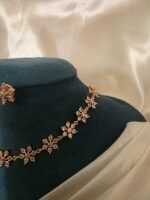 Classic South Indian Daisy Stone Attigai & Studs - Image 3