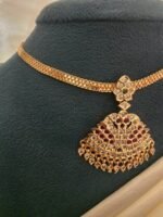 Micro Gold-Polished Peacock Motif Attigai - Image 3