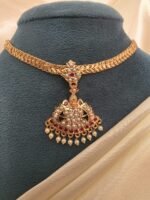 Micro Gold-Polished Amman Attigai with Pearl - Image 2