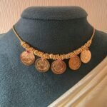 Micro Gold-Polished Five-Coin Lakshmi Kasu Mala